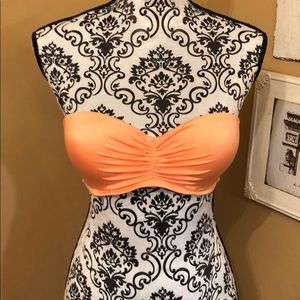 Victoria Secret Orange Strapless bikini top